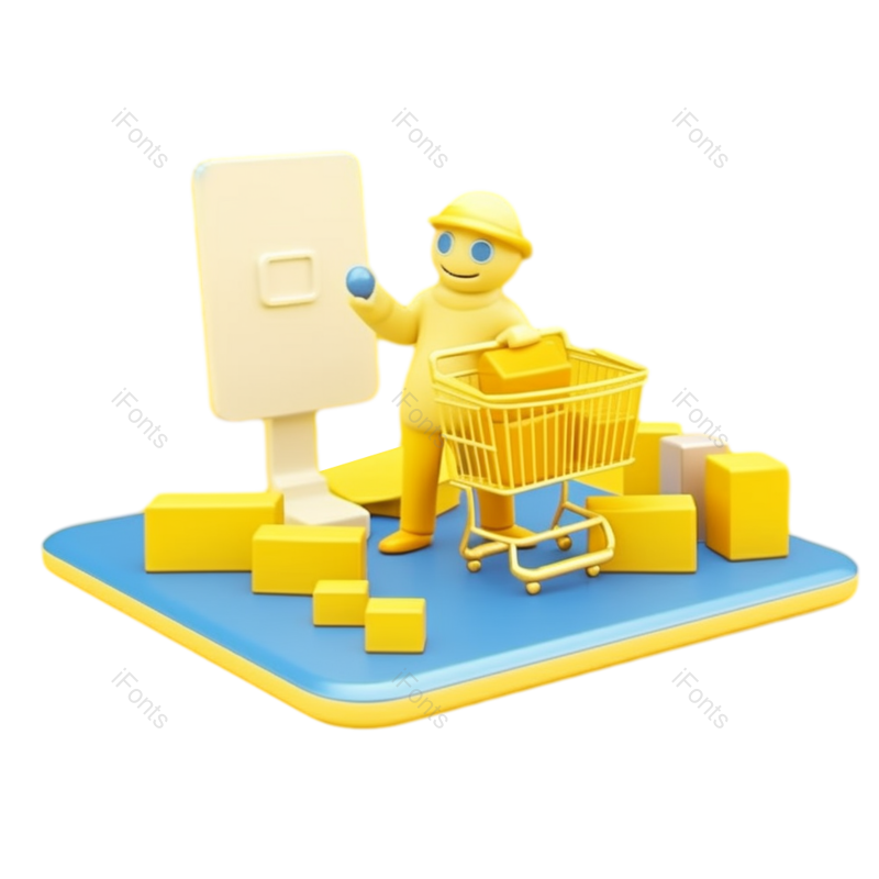 插画图片,蓝色元素,可爱风PNG,帽子免抠素材